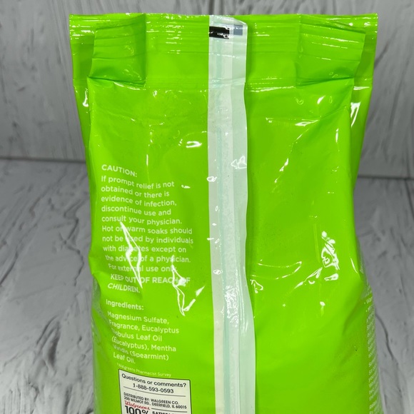 Walgreens Eucalyptus Epsom Salt Bath Crystal Bath Soak Detox Calm Relax 3LB - Picture 4 of 4